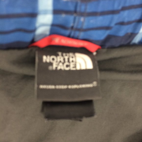 The North Face Belted Lined Plaid Blue Swim Trunks - Picture 4 of 5